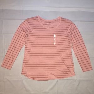 Titanic Rose Long Sleeve Stripe Pocket T-Shirt